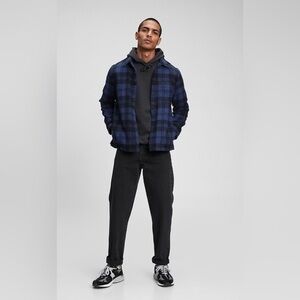 GAP Snap-Front Plaid Shirt in Untucked Fit